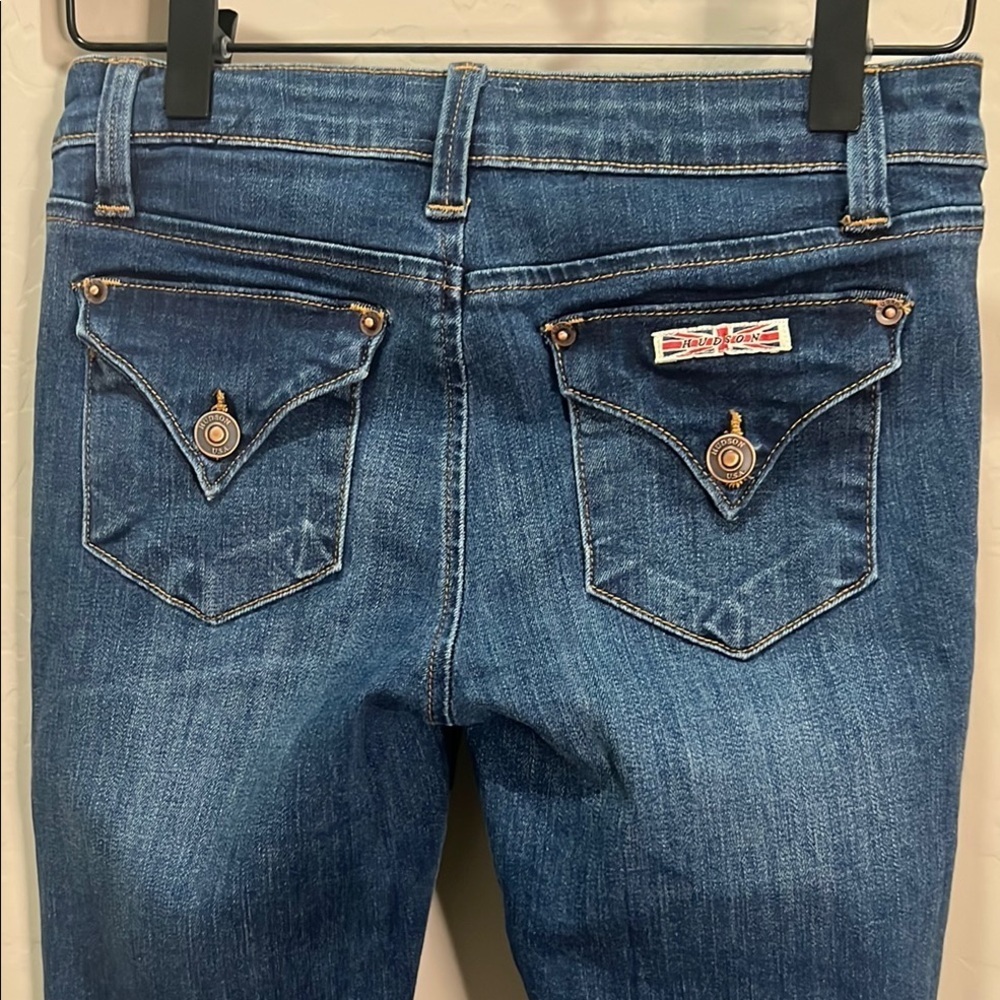 Hudson Jeans Collin Skinny Girls Blue Tapered Denim Bottoms Slim Vintage - Picture 6 of 14